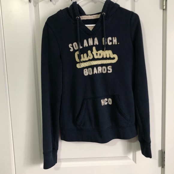 Hollister Tops - HOLLISTER NAVY BLUE HOODIE - SIZE LARGE